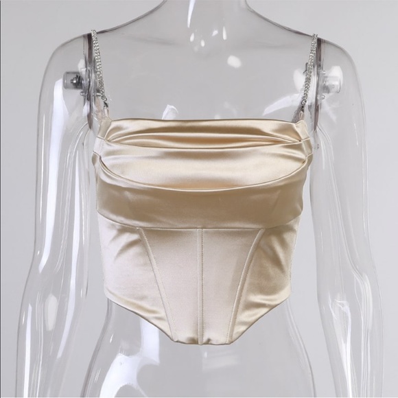 Stretch Satin Corset Top - Picture 5 of 8